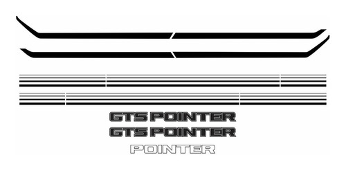 Adesivo Compatível Passat Gts Pointer Faixa Completo F159 Cor Preto