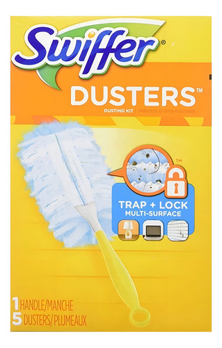 Esponja Swiffer Duster Kit De Fibra Sintética 1 Mango 5 Plum