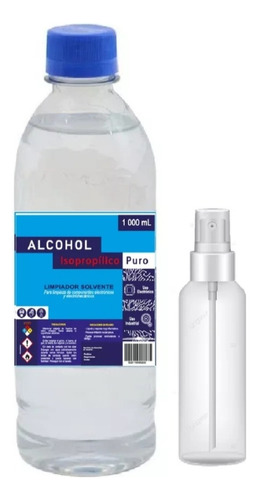 Alcohol Isopropilico 1000 Ml Más Atomizador Para Aplicar 