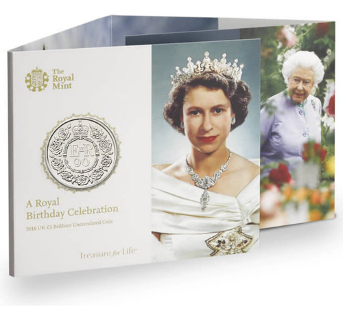 Moeda 2016 90 Anos Rainha Elizabeth Ii Lacrada No Encarte