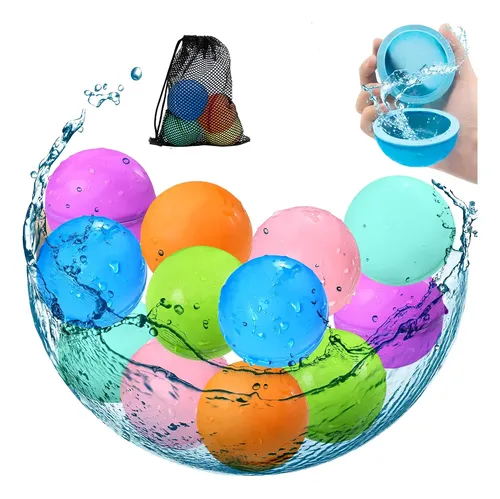 DBPBToU 8/10/12/16 Pcs Globos de Agua Reutilizables para niños, Bolas Piscina Infantil Niños y Adulto, Juguetes Piscina de verano en Juegos Piscina Niños, Juguetes Playa (8-pcs DBPBToU 8/10/12/16 Pcs Globos de Agua Reutilizables para niños, Bolas Piscina Infantil Niños y Adulto, Juguetes Piscina de verano en Juegos Piscina Niños, Juguetes Playa (8-pcs