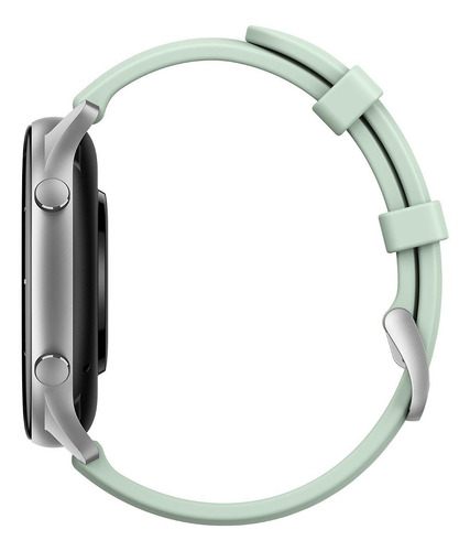 Imagen 3 de 5 de Smartwatch Amazfit Fashion GTR 2e 1.39" caja 46.5mm de aleación de aluminio plateada, malla matcha green de silicona A2023