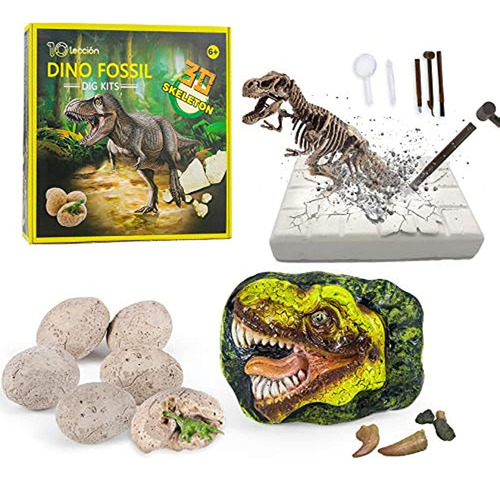 Kit De Excavación De Fósiles De Dinosaurio Para Niños, ¡exca