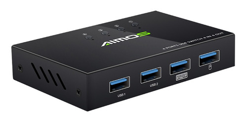 Aimos Am-404k Impresora Compartir Conmutador Usb 4 Puertos T