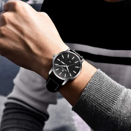 Relógio Masculino Benyar Pulseira De Couro Hardlex By-5145