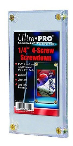 Ultra Pro 1/4  Screwdown Recessed Trading Card Holder 16g4v