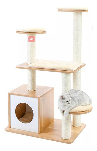 Casa De Gato Gimnasio En Melamina Arañador Catlove 3 Niveles