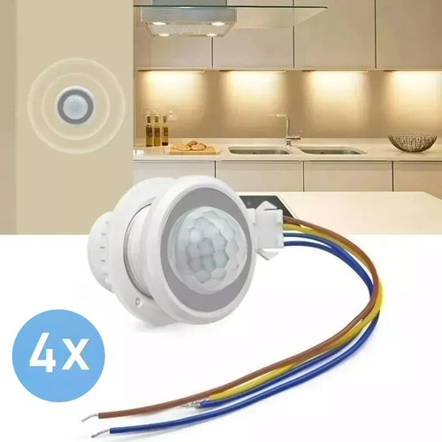 4 X Interruptor Sensor Movimiento Pir, 220v, Proyectos Diy!