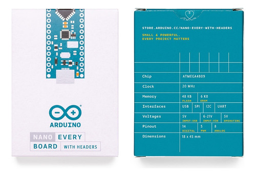 Arduino Nano Every Con Headers Original