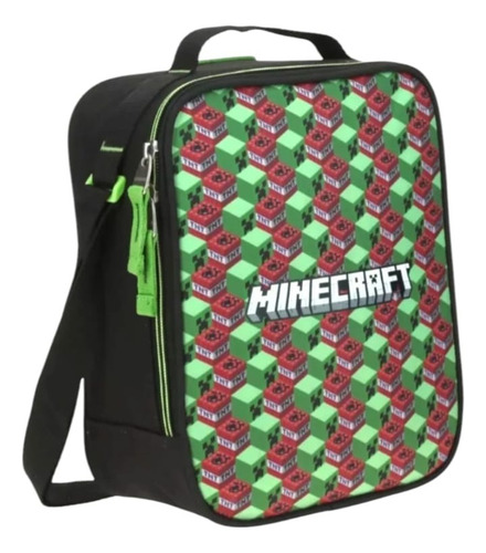 Kits Mochila Chenson Primaria Minecraft Lapicera Y Lonchera Negro Minecraft