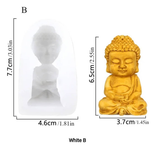 Molde Silicona Velas Buda 2 Modelos