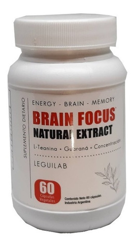 Brain Focus Pastillas -  Concentacion Y Memoria - Premuim