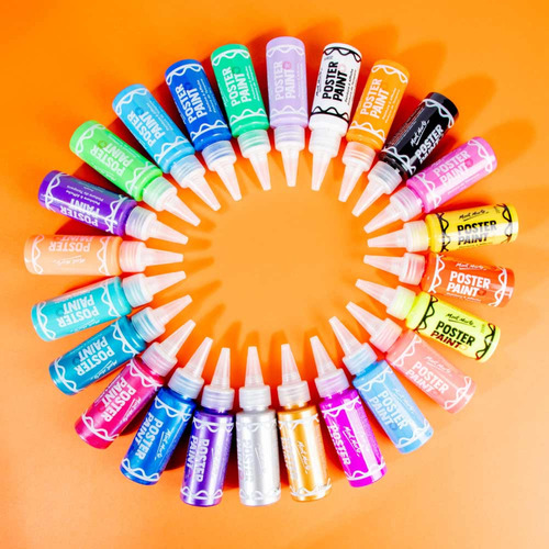 Set 24 Temperas Grandes 60 Ml Mont Marte Con Aplicador Color