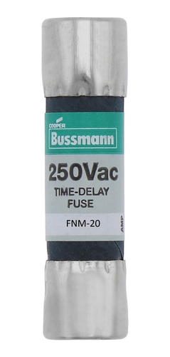Imagen 1 de 2 de Bussman Fusible Fibra Fusetron Retar 250v 20 Amps Fnm-20