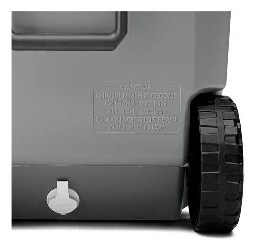 Imagen 6 de 6 de Conservadora Coleman Chest Rock Grey 100qt Con Ruedas Usa 96.4 Litros