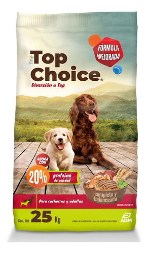 Alimento Seco Top Choice En Bolsa de 25kg Para Perro
