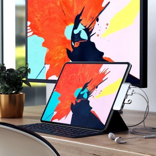 Hub Adaptador Satechi Usb-c Hdmi 4k, Usb 3.0/jack 3.5mm Caba