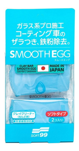 Clay Bar Smooth Egg Macia Com 2 Unidades 50g Soft99