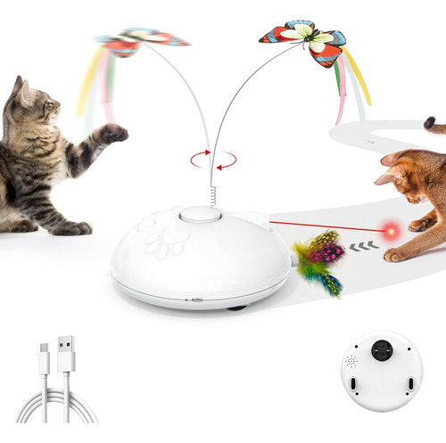 Potaroma Electric Running Cat Laser Toys Interactive, Flu...