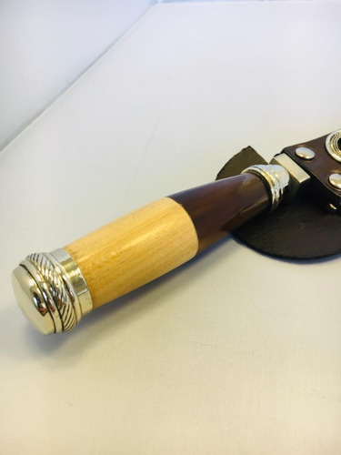 Imagen 3 de 5 de Cuchillo Artesanal Tehuelche 15 Cm / Acero Inox 440 Y Alpaca