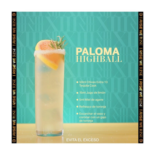 Imagen 5 de 6 de Whisky Chivas Extra Tequila 13 Años 750ml