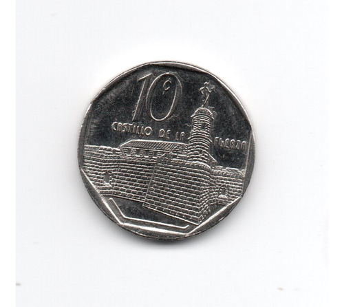 Moneda 10 Centavos Cubanos Año 2008 Km#576.2