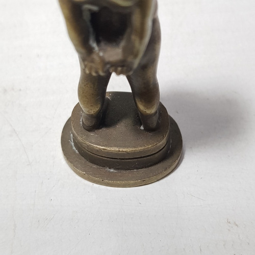 Imagen 6 de 6 de Antiguo Sello Bronce Figura Niño 1920 Sin Rotular Mag 59371