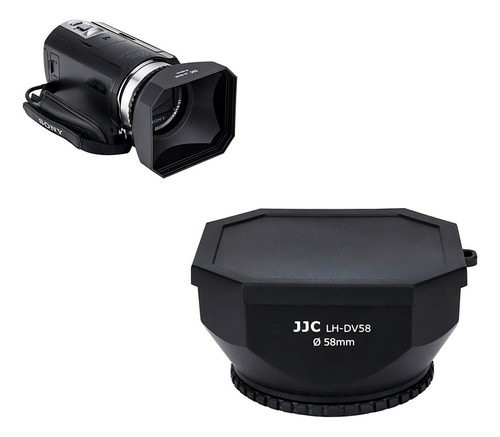 Parasol de 58 mm para videocámaras Dv