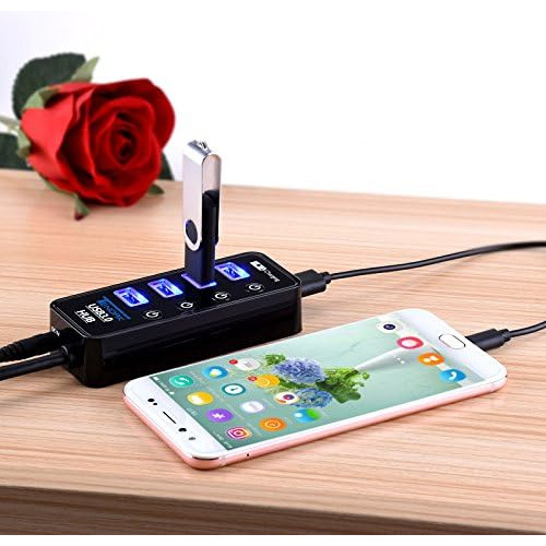 Hub Usb 3.0, Hub Usb Tendak Con 4 Puertos De Datos Usb 3.0 +
