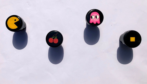 Imagem 8 de 10 de Kit Gancho Parede Pendurador Cabideiro Pac Man Pintado A Mão