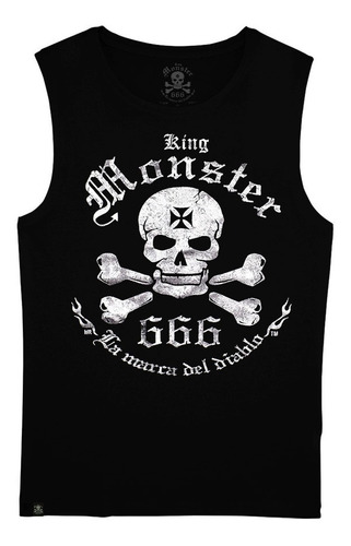 Playera Sin Mangas Logo Kingmonster Foil Plata | Kingmonster