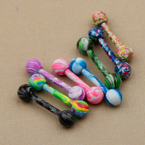 8 Piezas De Acero Inoxidable Lengua Barras Anillos Anillos
