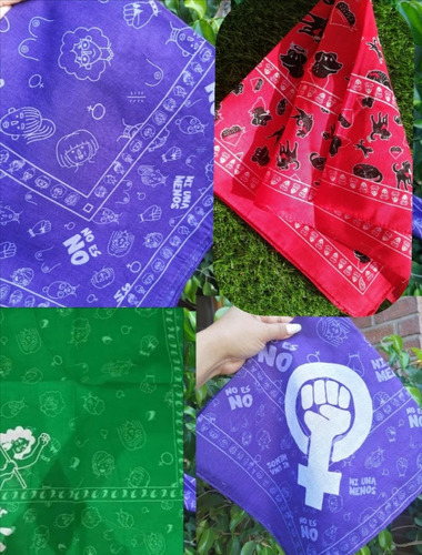 Pack Pañuelos Verde/morado/rojo Movimiento Social Feminismo 