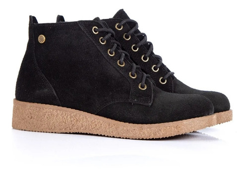 Borcego Bota Citadina Crista Gamuza Liviana Cordones Urbanas