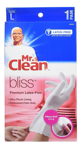 Mr. Clean Bliss Premium - Guantes Sin Látex, Grandes, 1 Pr.