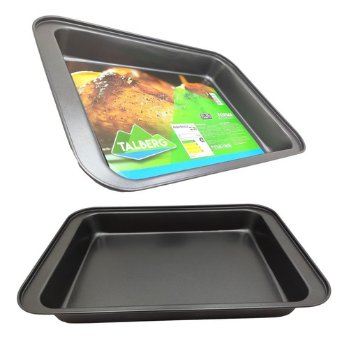 Imagem 4 de 7 de Forma Assadeira Metal Antiaderente Travessa Retangular 37cm