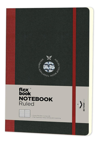 Libreta Apuntes Lineal Flexbook Notebook 194 Pags, 13x21 Cm