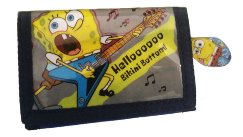 Cartera Billetera Bob Esponja Gris