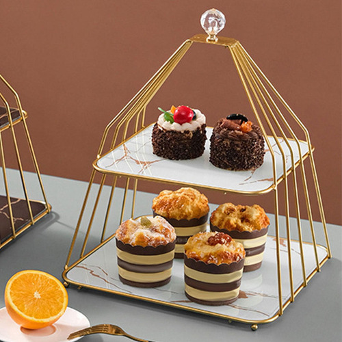 Soporte Para Cupcakes De 2 Niveles Contenedor Elegante Fondo