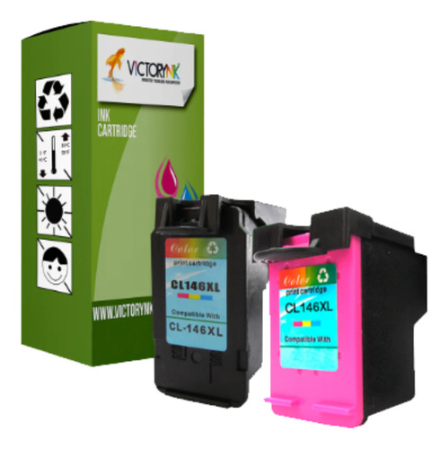 Kit 2 Cartucho Genérico 145xl 146xl Pixma Mg2410 Mg2510 18ml