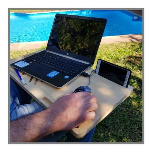 Imagen 5 de 5 de Home Office Bandeja Porta Notebook Computadora Mouse Celu
