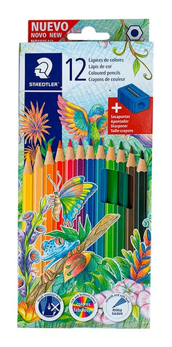 Lápices De Color Staedtler Por 12 Unidades + Sacapuntas 143