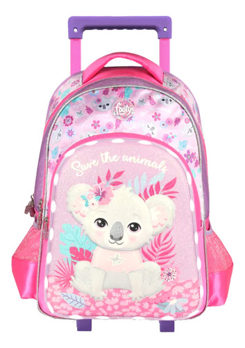 Mochila Koala 45cm Carro 18 Escuela Con Luz Footy Primaria