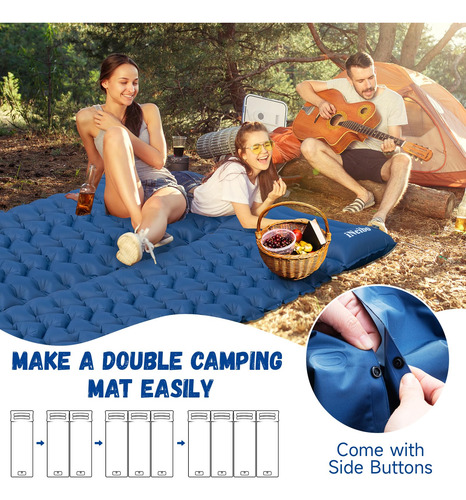 Colchoneta De Dormir Inflable Con Almohada Y Bomba Para Camp