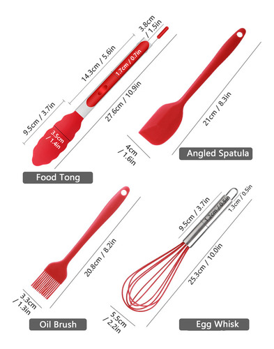 Juego De Utensilios De Cocina De Silicona, 4 Unidades, Espát