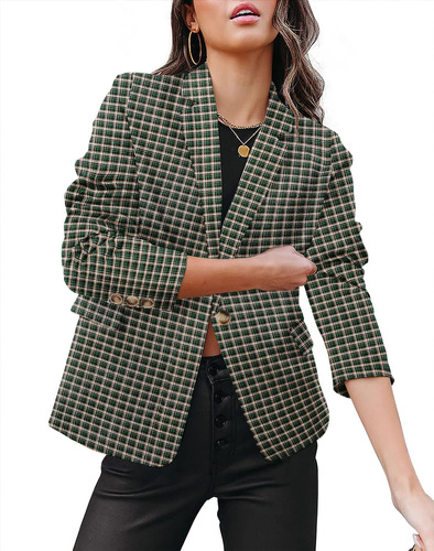 Blazer Casual Con Bolsillos Para Mujer