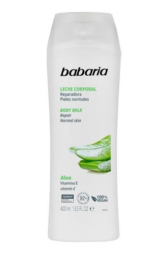 Crema Babaria Body Milk Aloe Con Vitamin - mL a $68