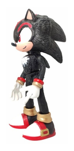 Figura Sonic Shadow Articulado Juguete Erizo Negr 27cm Envío