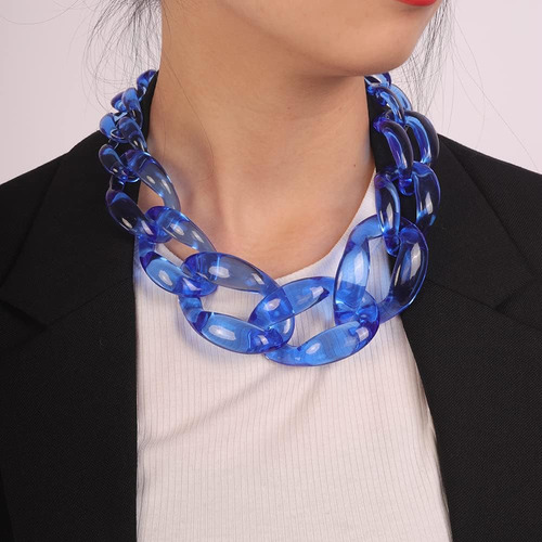 Gargantilla De Acrílico Wiwpar, Collar Llamativo De Acrílico