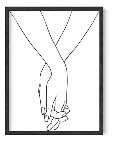 Haus Y Hues Manos Arte De Pared Amor Arte Imprimir Línea Min